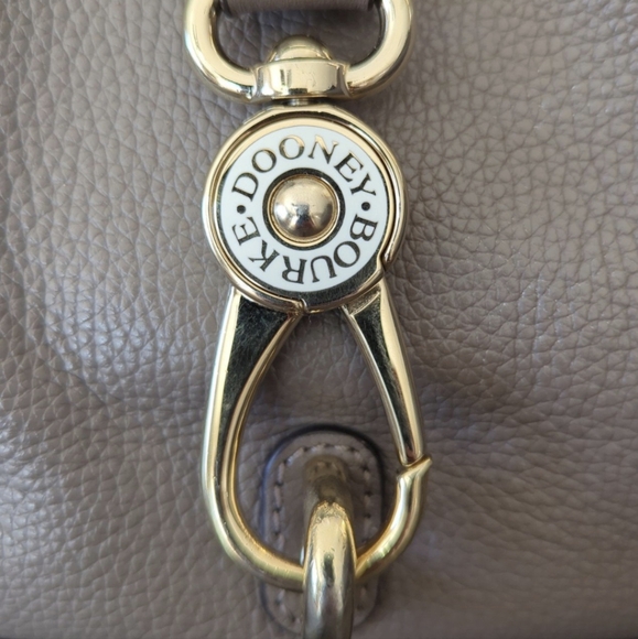 Dooney and Bourke Belvedere Small Logo Lock Satchel - Picture 2 of 12
